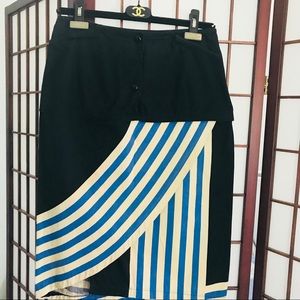 European black cotton skirt.